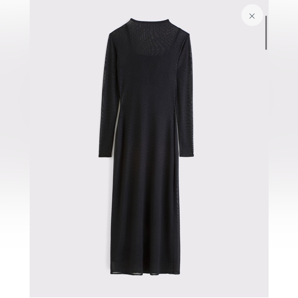 Abercrombie & Fitch Long Sleeve Rhinestone Mesh Dress